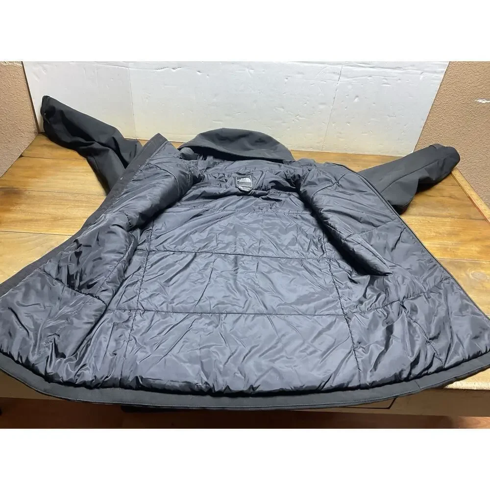 The North Face Jacket Mens Small Black Hooded Insulated PrimaLoft Softshell